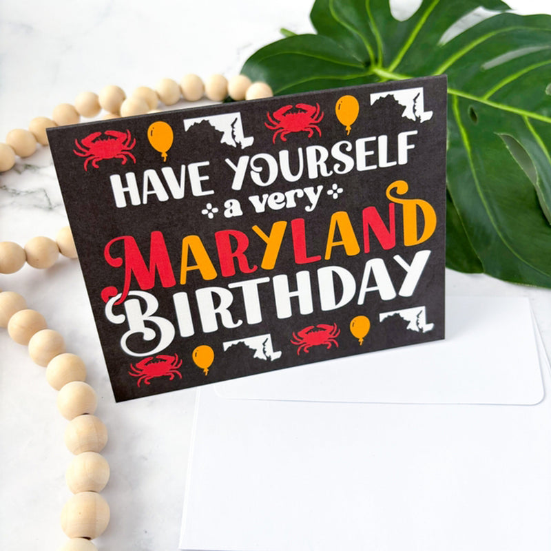 Have Yourself A Very Maryland Birthday Greeting Card Scene