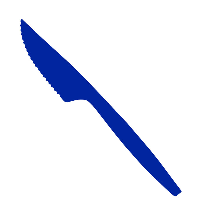 blue plastic crab knife