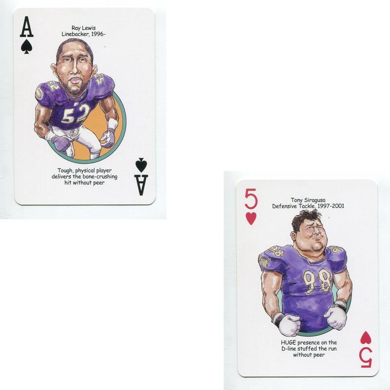 Baltimore Football Heroes Novelty Playing Cards