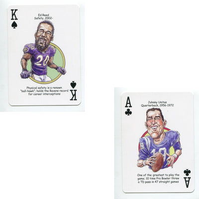 Baltimore Football Heroes Novelty Playing Cards