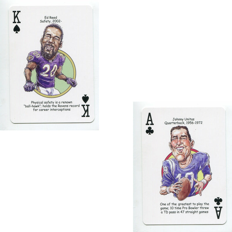 Baltimore Football Heroes Novelty Playing Cards