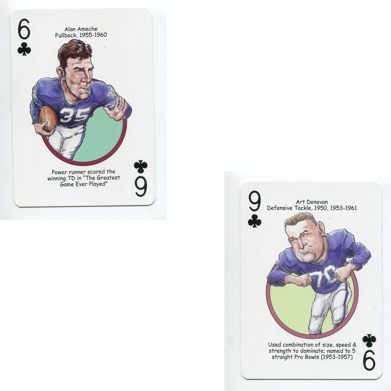 Baltimore Football Heroes Novelty Playing Cards