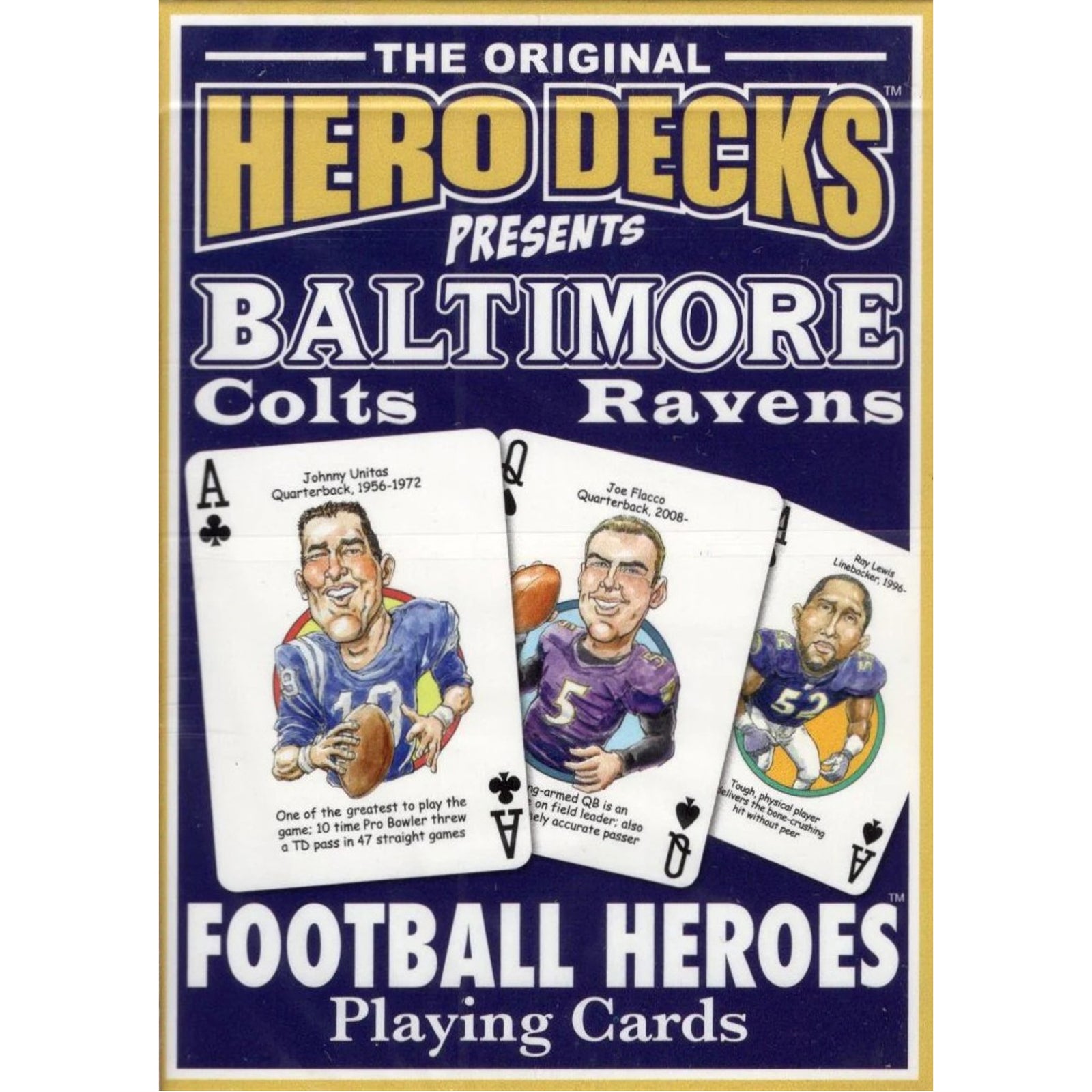 Baltimore Football Heroes Novelty Playing Cards