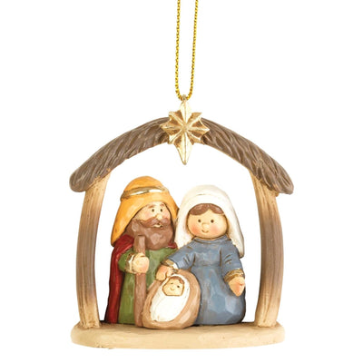 Holy Family Creche Ornament 2.5" High