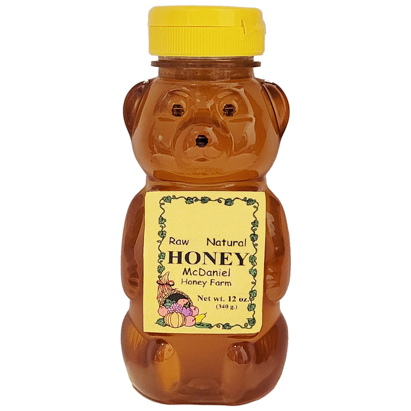McDaniel Honey Farm Pure Natural Honey Bear 12oz. bottle