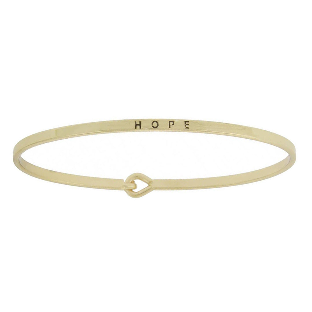 Hope Bangle Bracelet - Gold