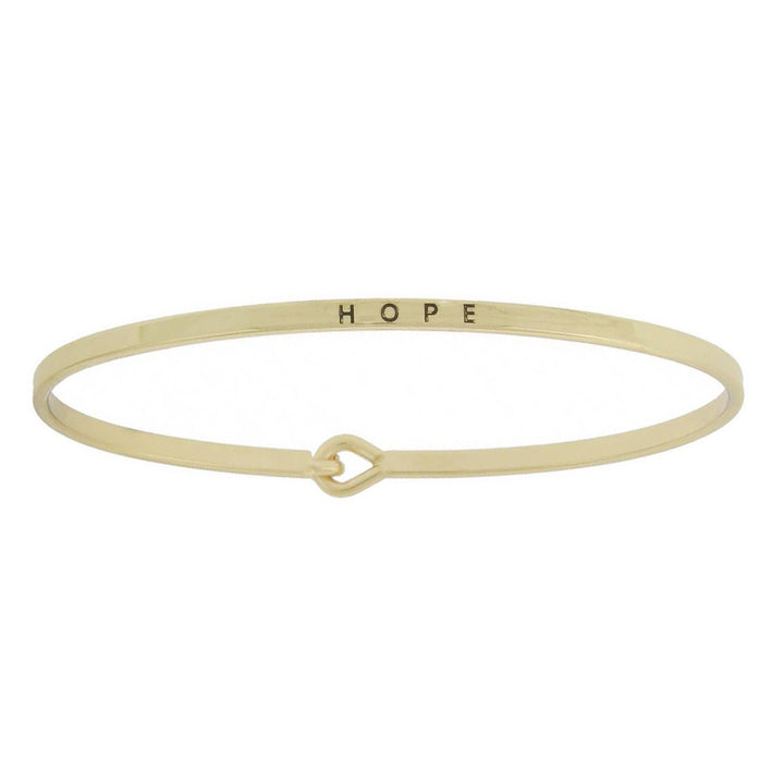Hope Bangle Bracelet - Gold