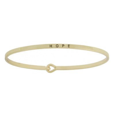 Hope Bangle Bracelet - Gold