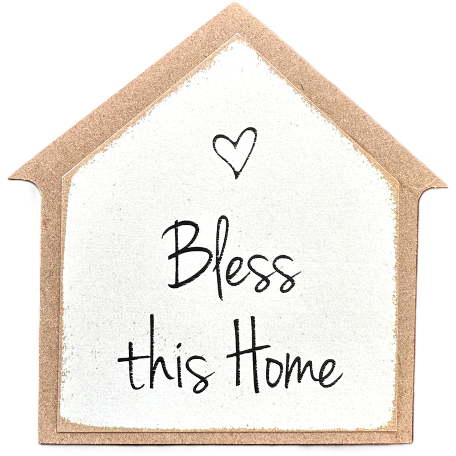House Print Block Sign - Bless this Home