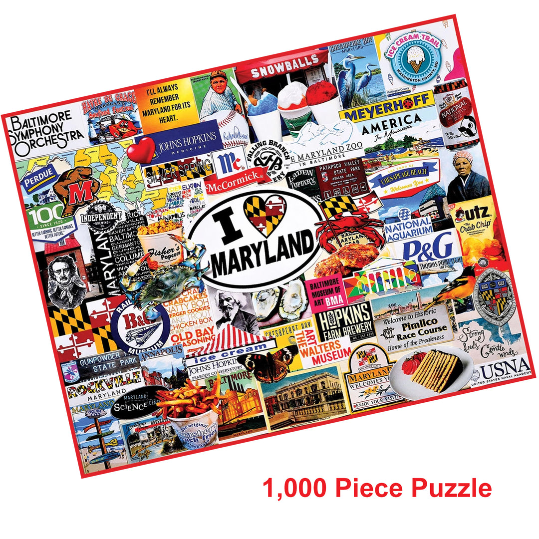 I Love Maryland 1,000 Piece Puzzle