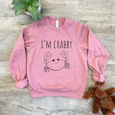 I'm Crabby Sketched Crab Youth Sweatshirt (scene)