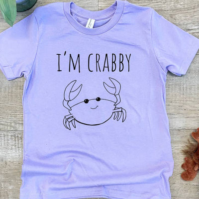 I'm Crabby Sketched Crab Youth T-Shirt - Lavender