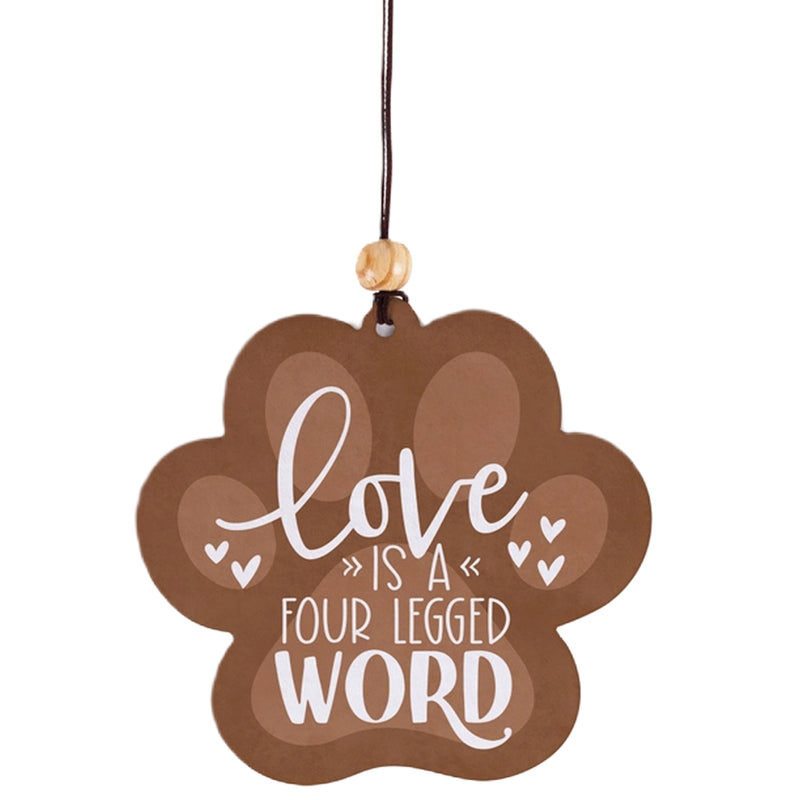 Inspirational Themed Air Fresheners - Love Is A Four Legged Word