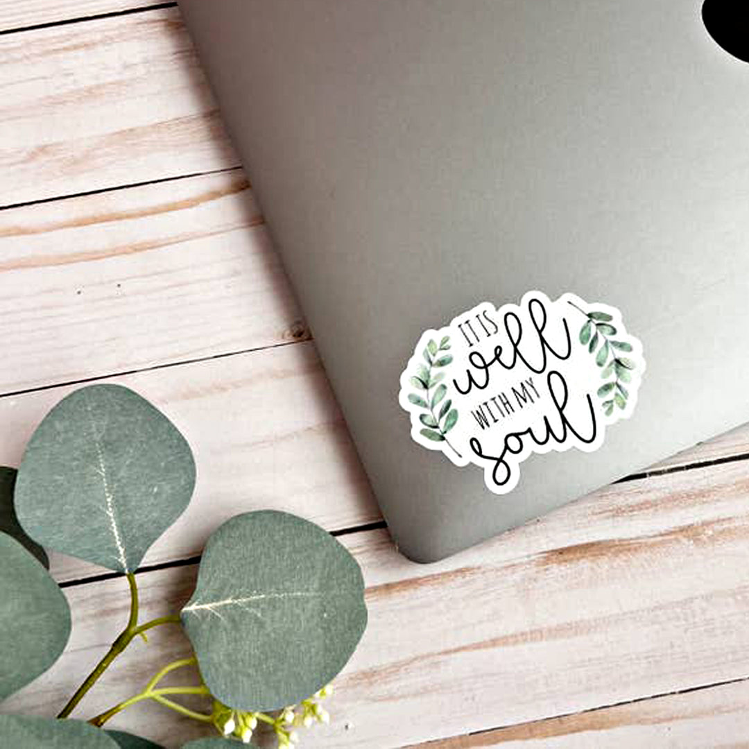 It Is Well With My Soul Leaves Vinyl Sticker Scene