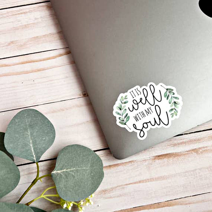 It Is Well With My Soul Leaves Vinyl Sticker Scene