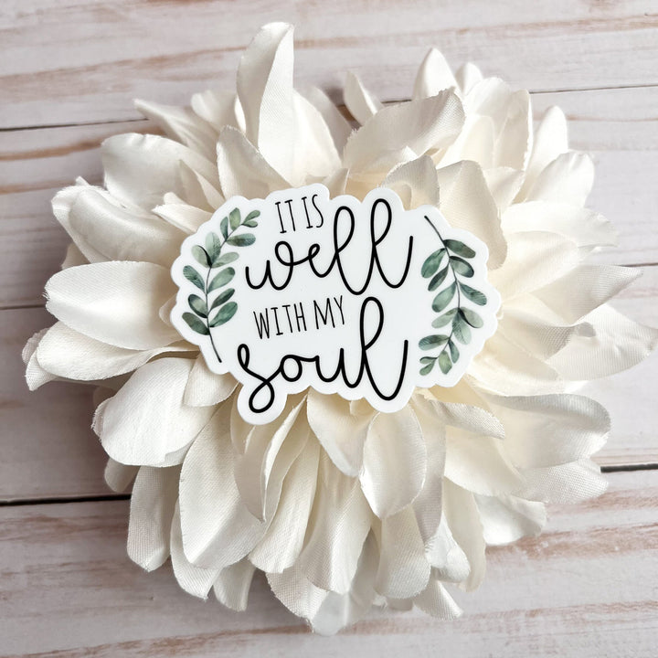 It Is Well With My Soul Leaves Vinyl Sticker Scene