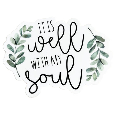 It Is Well With My Soul Leaves Vinyl Sticker