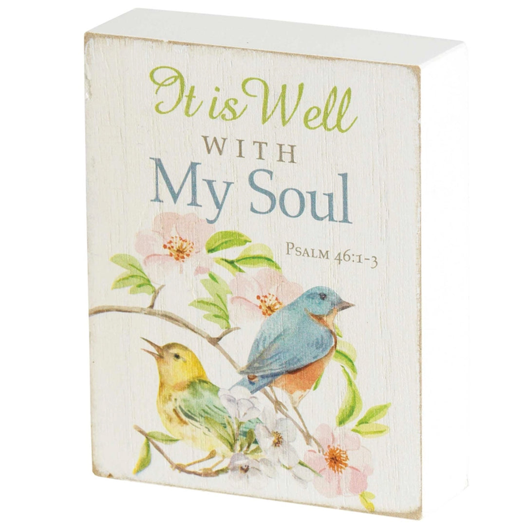 It Is Well With My Soul Tabletop Wood Block