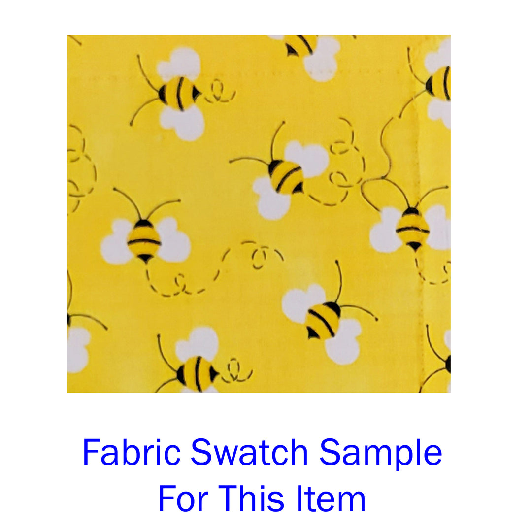 Jar Gripper Fabric Swatch - Bees on Yellow
