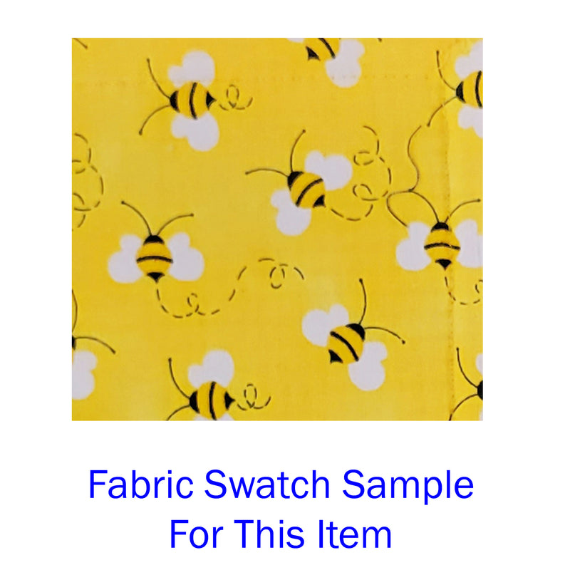 Jar Gripper Fabric Swatch - Bees on Yellow