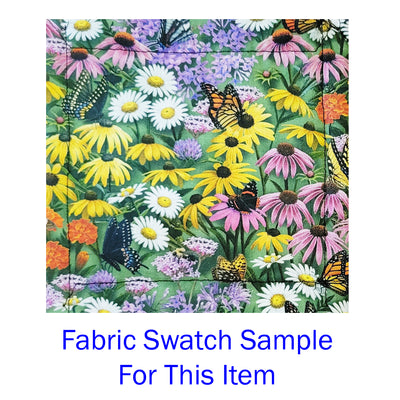 Jar Gripper Fabric Swatch - Black Eyed Susans Wildflowers