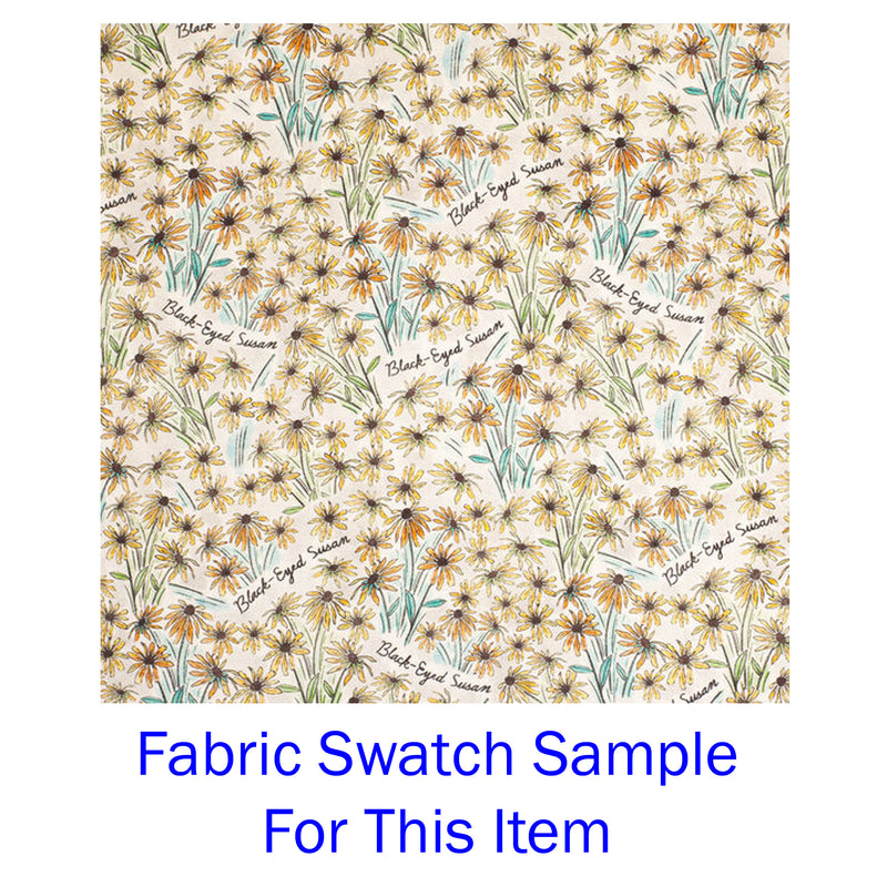 Jar Gripper Fabric Swatch - Black Eyed Susans