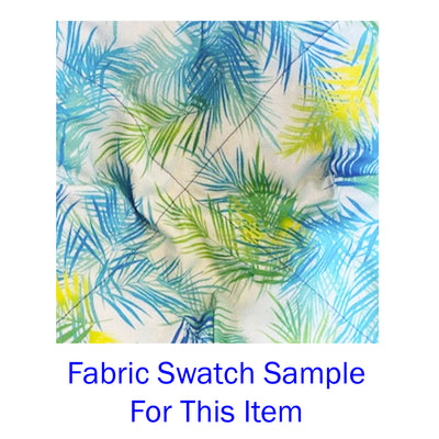 Jar Gripper Fabric Swatch - Tropical Palm Leaves