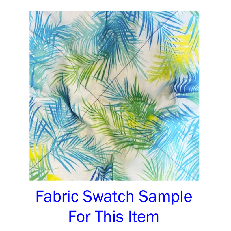 Jar Gripper Fabric Swatch - Tropical Palm Leaves