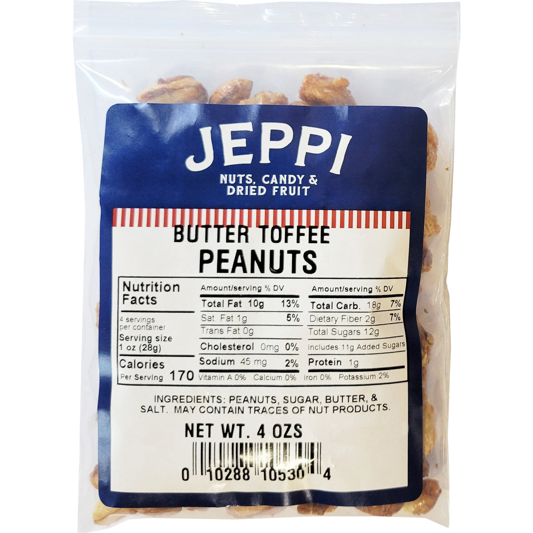 Jeppi Butter Toffee Peanuts 4oz.