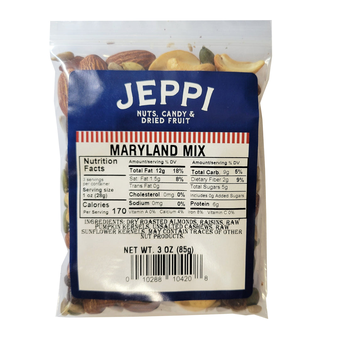Jeppi Maryland Mix Nuts 3oz.