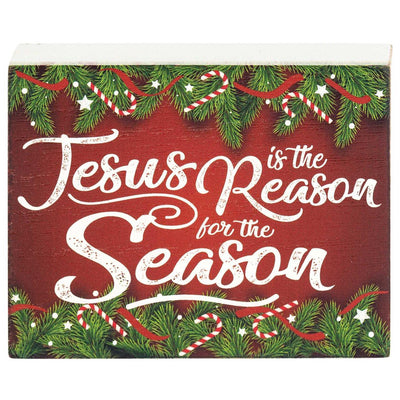 Jesus Is The Reason For The Season Tabletop Wood Block