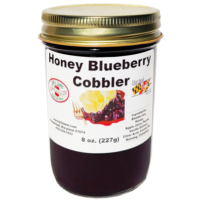jill's honey blueberry cobbler  jam 8oz. jar