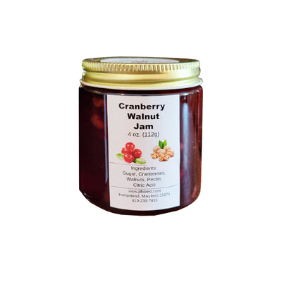 jill's mini 4 oz. cranberry walnut jam