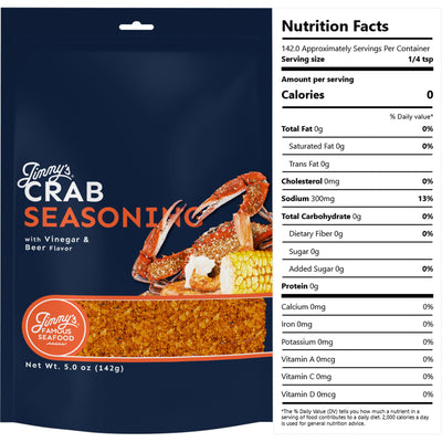 Jimmy's Famous Crab Seasoning with Vinegar and Beer Flavor