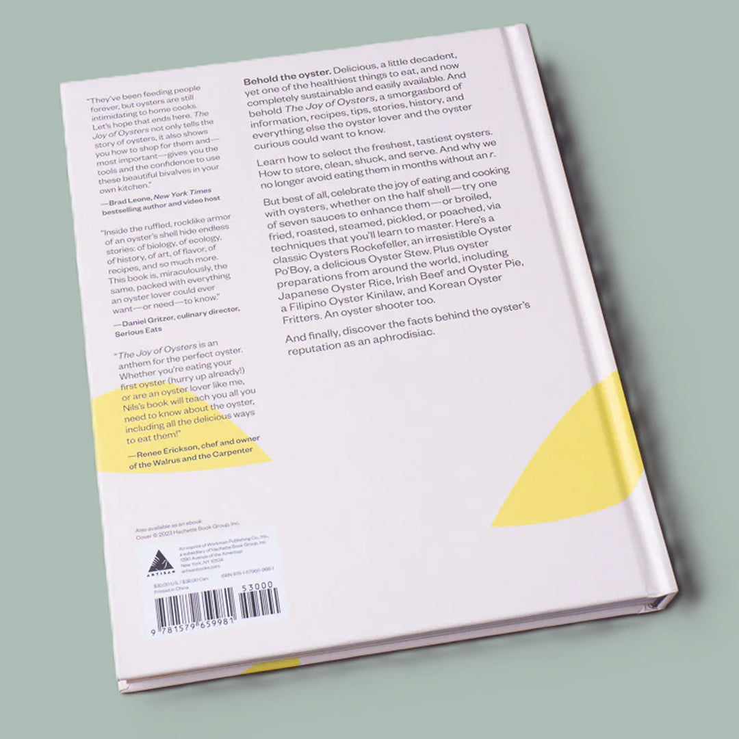 Joy Of Oysters Guide And Cookbook (back cover)