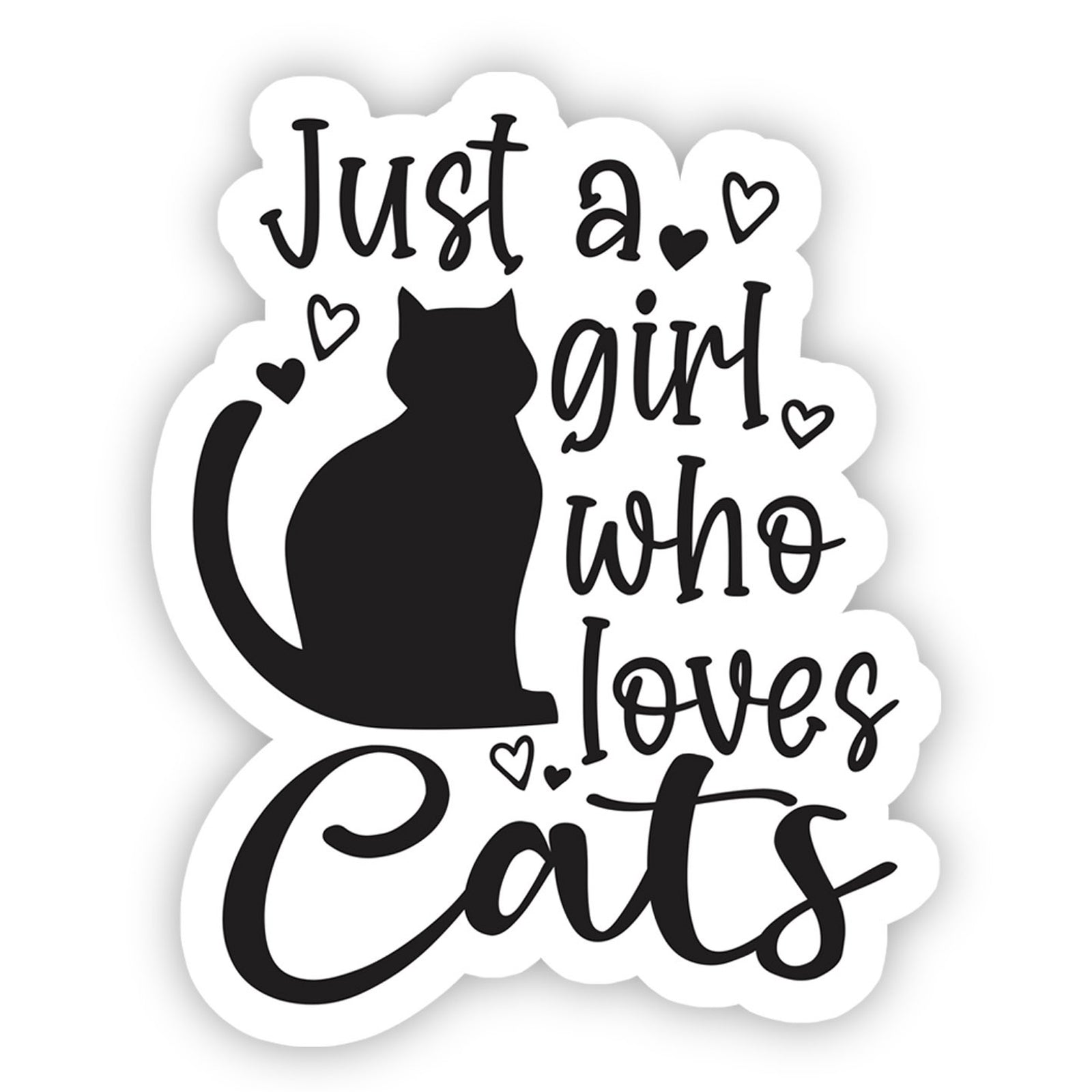 Just A Girl Who Loves Cats Vinyl Sticker