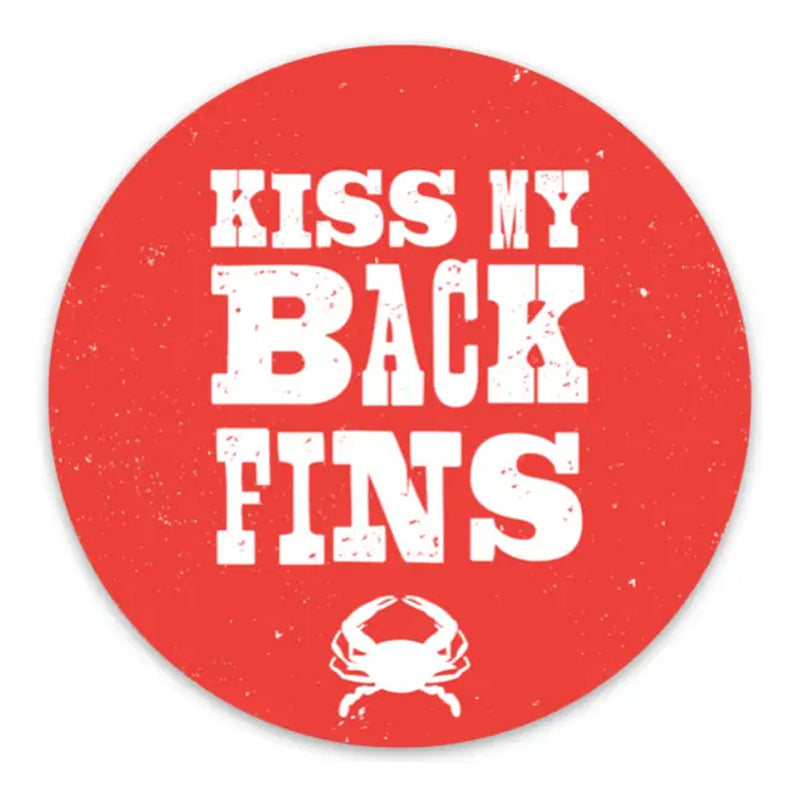 Kiss My Backfins Crab Vinyl Sticker