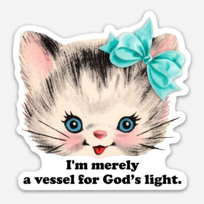 Kitten Vessel For God's Light Vinyl Sticker (scene)