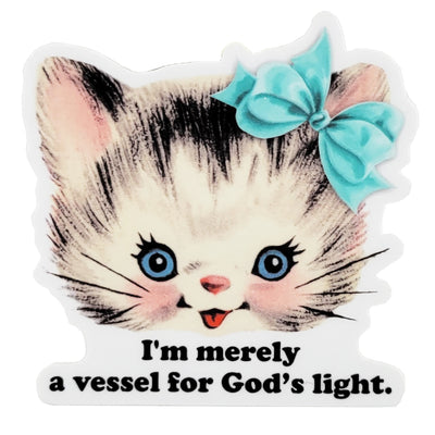 Kitten Vessel For God's Light Vinyl Sticker