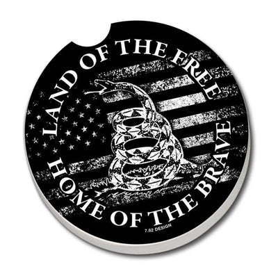 Land Of The Free Absorbent Stone Car Coaster