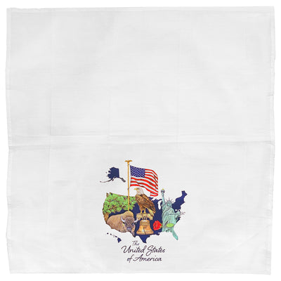 united states of america collage kitchen flour sack towel