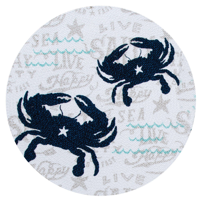 Live Salty Crab Braided Placemat