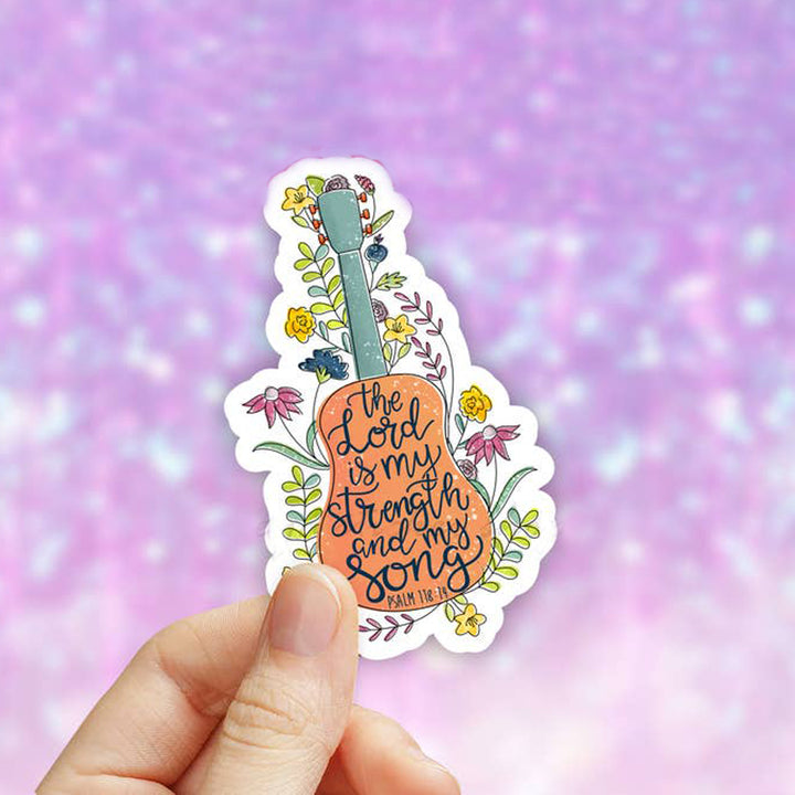 The Lord Is My Strength And My Song Vinyl Sticker (scene)