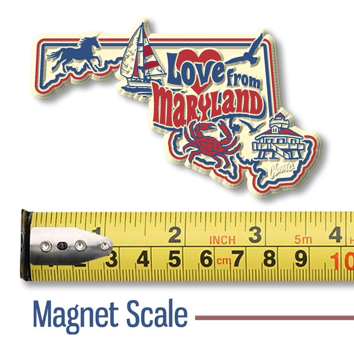 Love From Maryland Retro Magnet Sizing