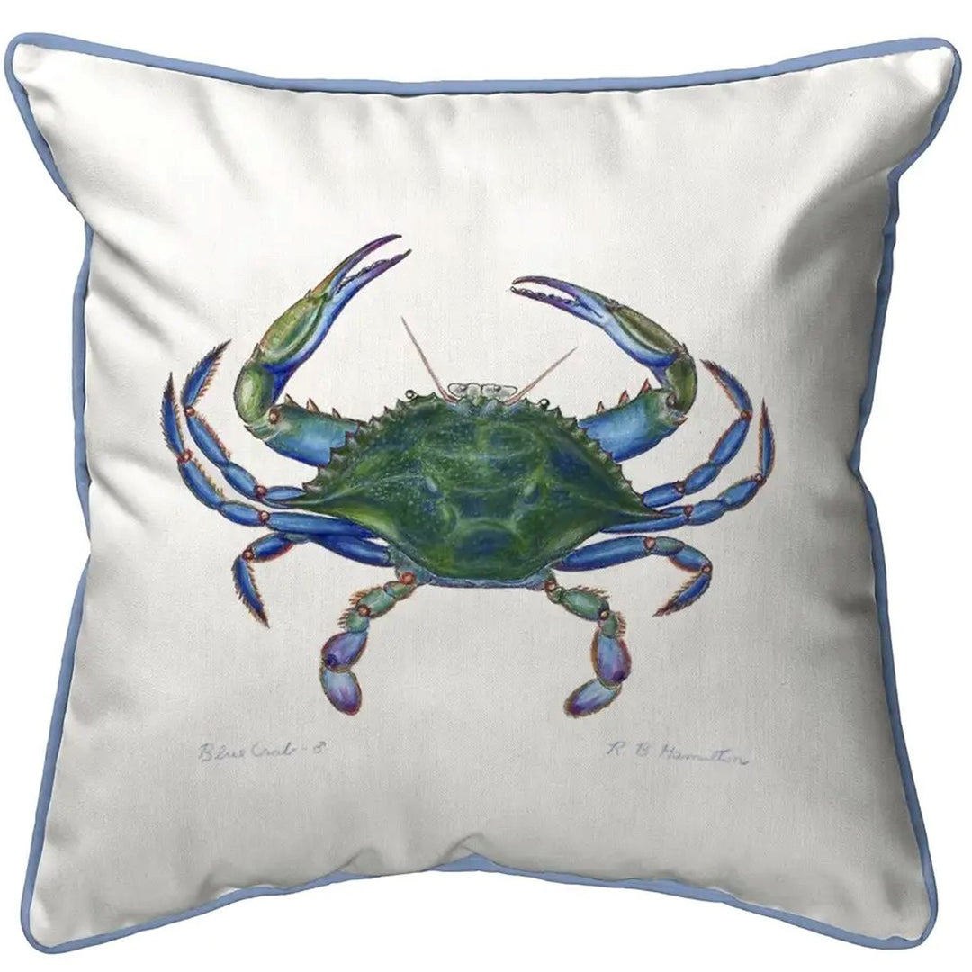 Male Blue Crab Corded Edge Pillow