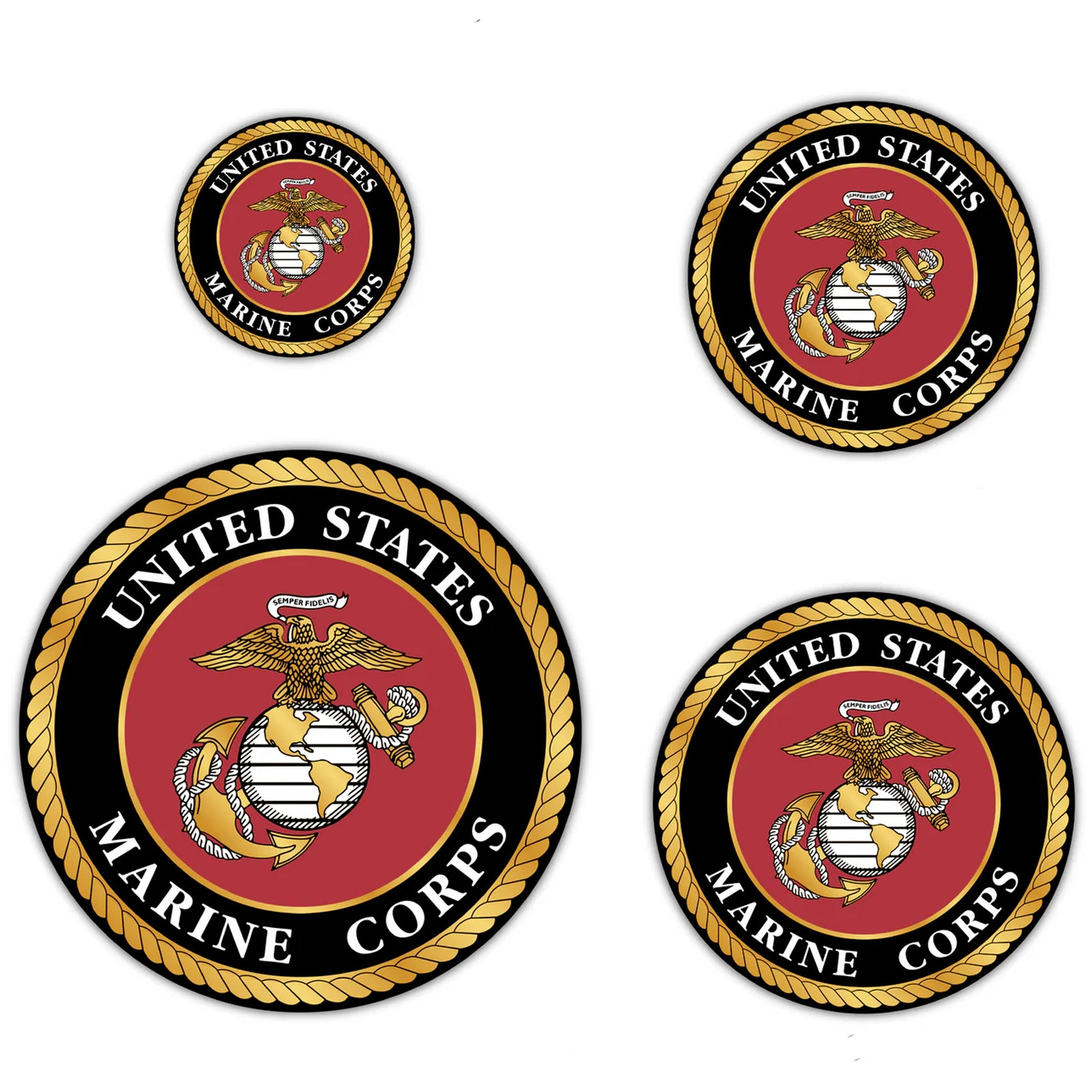 United States Marine Corps Set of 4 Vinyl Stickers