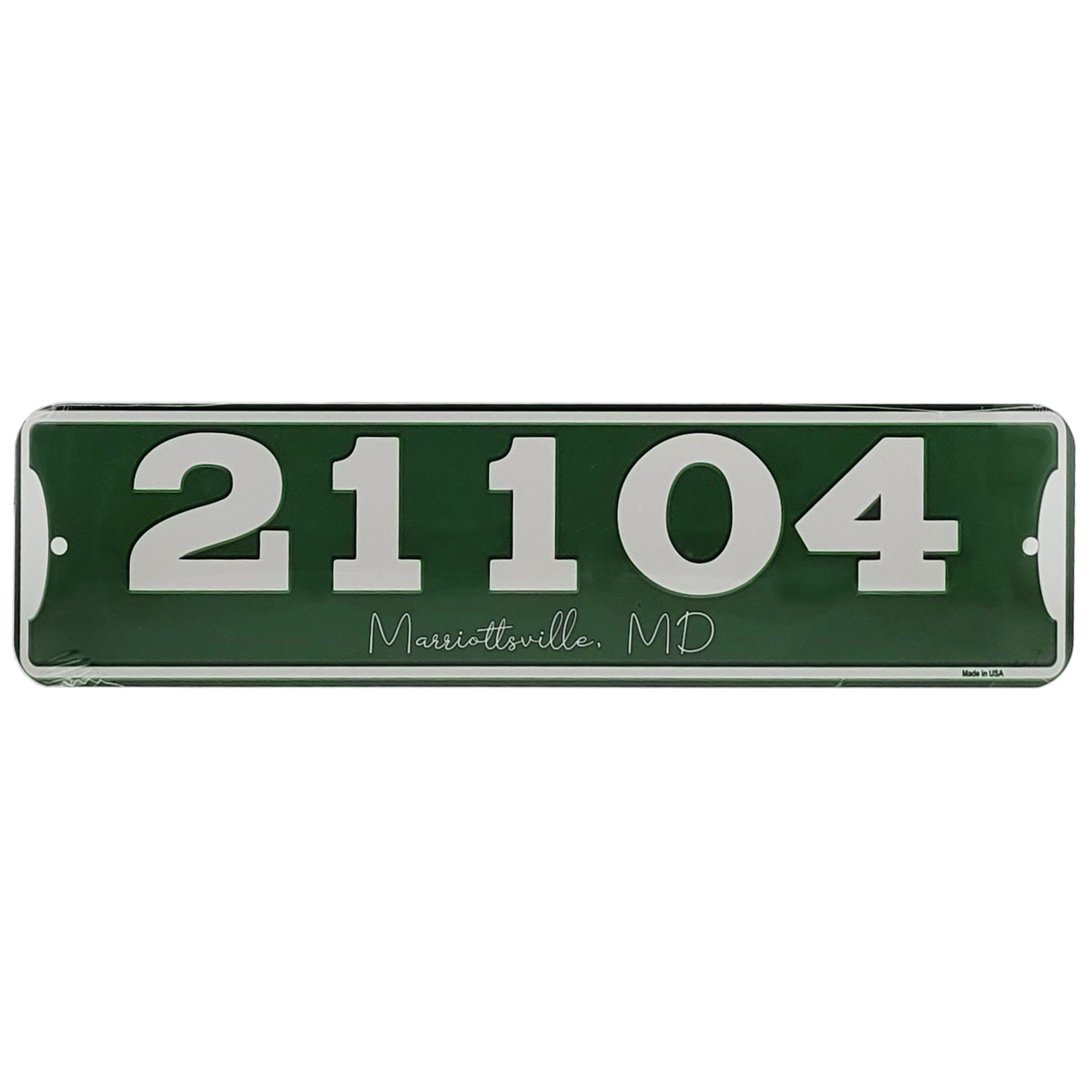 Zip Code & Town Aluminum Signs Assorted The Maryland Store