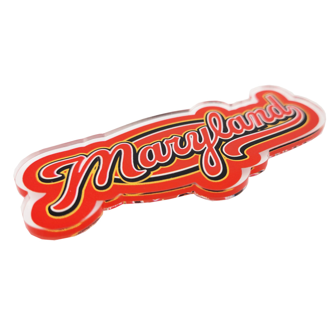 Maryland Ballpark Script Acrylic Magnet