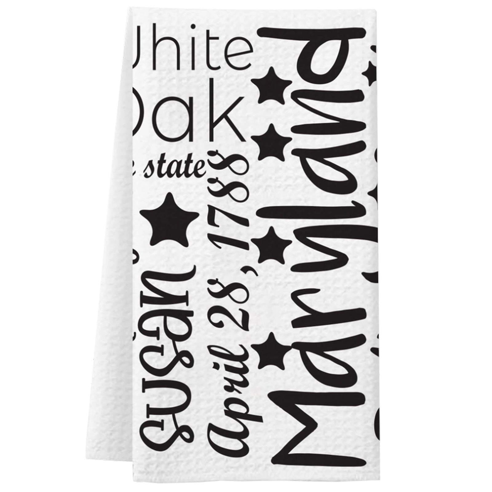 Maryland Black and White Wordle Kitchen Towel
