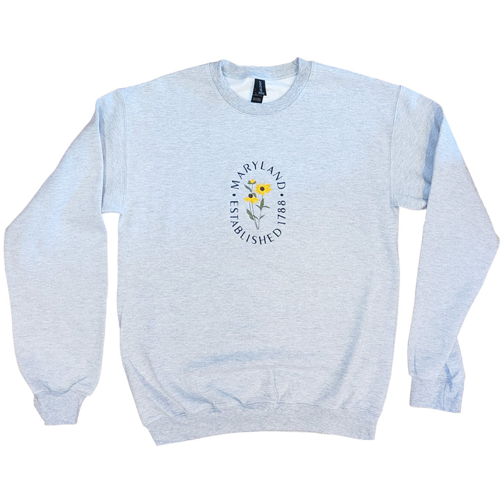 Maryland Black Eyed Susan Embroidered Sweatshirt
